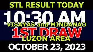 Stl Result Today 10:30 am draw October 23, 2023 Monday Live Luzon Visayas and Mindanao