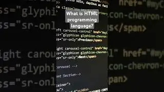 What is html programming language?