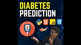 Diabetes Prediction ML App - Server Based [ HTML, CSS, JS, Python,  AI/ML, Flask ]  #shorts