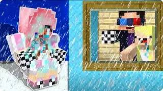 WHY DID MY FRIENDS KICK ME OUT of MY HOUSE in MINECRAFT IN WINTER! POOR LESKA NUBIK SHADY