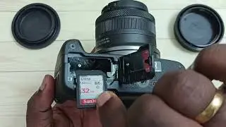 Canon EOS R50 : How to Insert Memory Card