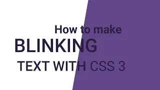 How to make a blinking flashing text with CSS 3 ||How to create 