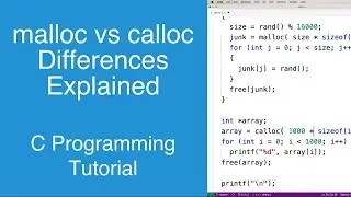 malloc vs calloc Differences Explained | C Programming Tutorial