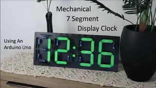 Mechanical 7 Segment Display Clock Using An Arduino & 28 Servos