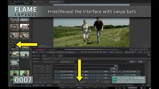 Flame Capsule 007 - Hide or Reveal the Timeline with swipe bars - Flame 2021