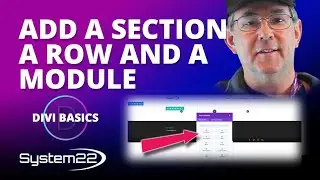How To Add A Section A Row And Your First Module To The Divi Theme