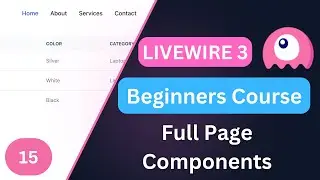 Full Page Components | Laravel Livewire 3 for Beginners EP15