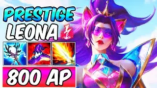 NEW PRESTIGE LEONA BATTLE LION MYTHIC | AP LEONA GAMEPLAY | New Build & Runes | League of Legends