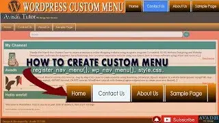 how to create custom menu in wordpress || custom navigation bar wordpress