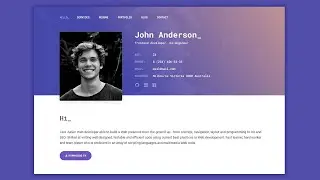 Responsive Personal Portfolio Website using HTML CSS and JavaScript