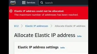 AWS - Elastic IP address could not be allocated  The maximum number of addresses has been reached