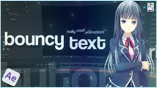 Bouncy text animation in After effects | After Effects AMV Tutorial