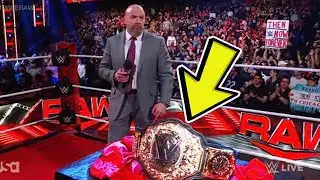 Triple H Reveals NEW WWE World Heavyweight Championship Belt