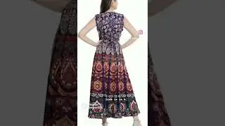 women cotton printed A-line gown #shorts #YOUTUBESHORT #youtubevideo #summer