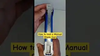 How to load a manual staple gun