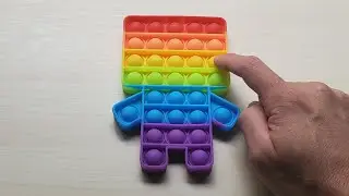 Rainbow Robot Pop It Fidget Toy