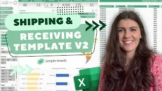 V2 Shipping and Receiving #Excel and #Sheets Template with DASHBOARD!