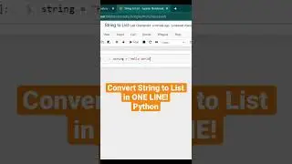 Convert String to List in ONE LINE! Python 