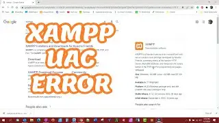 XAMPP UAC ERROR FIX!