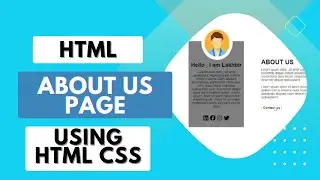 About us page in html and css | Html about us page | Html css project 