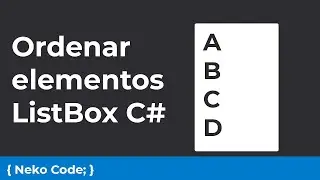 Ordenar elementos en un ListBox C#