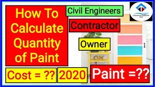 How Calculate Quantity of Paint ।। For Room ।। Paint cost 2020 ।। Estimation of Wall Paint