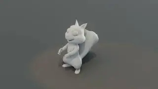 Cartoon Squirrel Animated and Rigged Base Mesh 3D Model