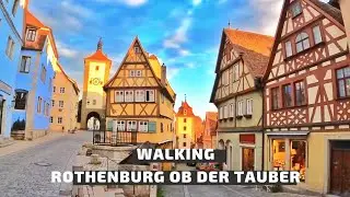 Walk in Rothenburg ob der Tauber. Weiberturm Walk. German Walking. Online Tour in Rothenburg o. d. T