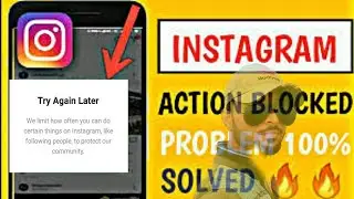 how to remove action block on instagram#action #instagram #actionblock #tryagainlater #community