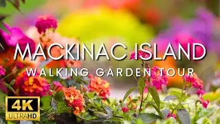 Relaxing Walk Amongst Mackinac Island Gardens | Garden Tours, Horses, & Natural Sounds, No Music