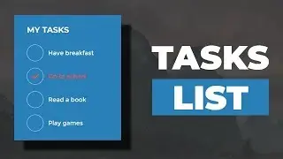 Online Tutorial for Awesome Tasks-List Box 2 in HTML CSS With Demo