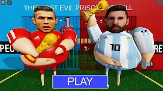 RONALDO BARRY Vs MESSI BARRY in BARRY'S PRISON RUN! New Scary Obby (#Roblox)