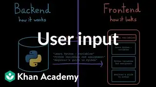 User input | Intro to CS - Python | Khan Academy