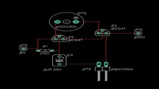 Double BC547 Audio amplifier