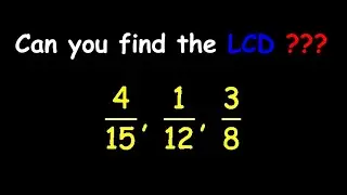 #7 How to find  LCD lowest common denominator ACT vol 2 mathgotserved explanation  how to quickly