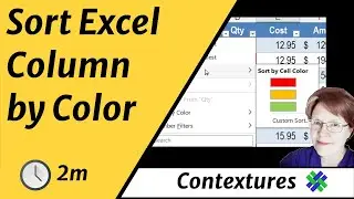 Sort an Excel Table by Selected Icon or Color