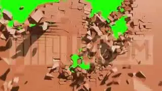 Green Screen Destruction Exploding Wall HD - Footage PixelBoom