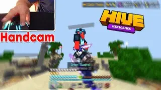 Hive Skywars Combos [SOLO] + Handcam (Minecraft Bedrock Edition)