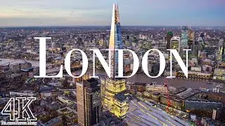 London 4K drone view • Stunning footage aerial view of London | Relaxation film with calming music