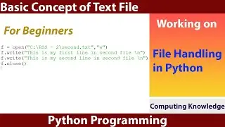 How to work with text file in python || File handling for beginners