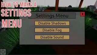 How To Make A SETTINGS MENU In Roblox Studio!