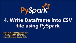 4. Write DataFrame into CSV file using PySpark