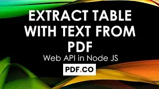 Extract Table with Text from PDF (Node.js) in JavaScript via PDFco API