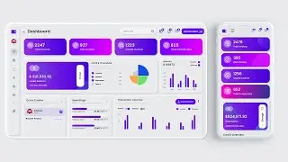 Create Responsive Admin Dashboard using Html CSS & Javascript |  Simple Dashboard Neumorphism Effect