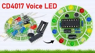 CD4017 Colorful Voice Control Rotating LED Light Kit Electronic DIY Spare Parts