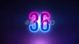 Neon Light 60 Seconds Countdown - After Effects Template