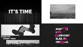 Monochrome intro typography  | After Effects template