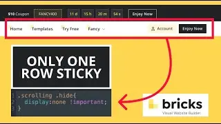 Sticky Header - Bricks Builder