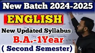 English syllabus for 2024-25 || BA 2nd semester English new syllabus for 2024-25 