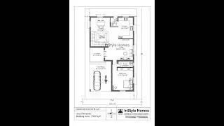 West facing building plan / building floor plan / three bedroom house design / modern home design